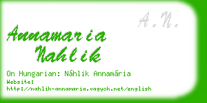 annamaria nahlik business card